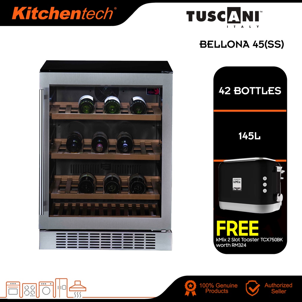 Tuscani BELLONA 45SS Wine Chiller Cooler / Cellar / 42 Bottles