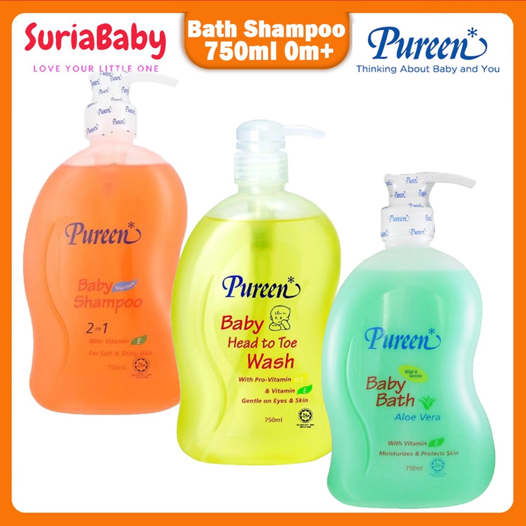 Pureen Mild & Tear-Free Baby Head to Toe Wash / Baby Bath/ 2in 1 ...