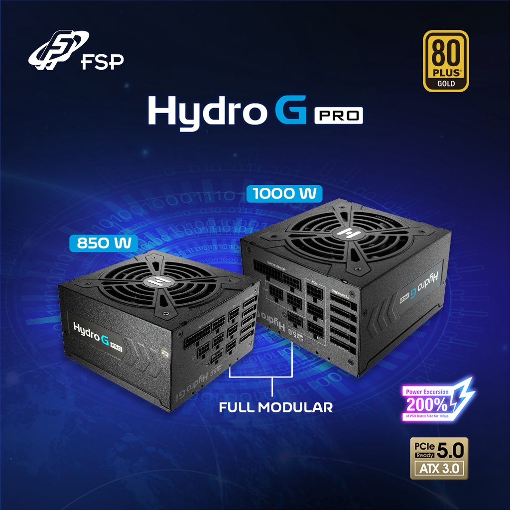 # FSP Hydro G PRO ATX3.0 (PCIe5.0) 80+ Gold Fully Modular Power Supply #  [850W/1000W]