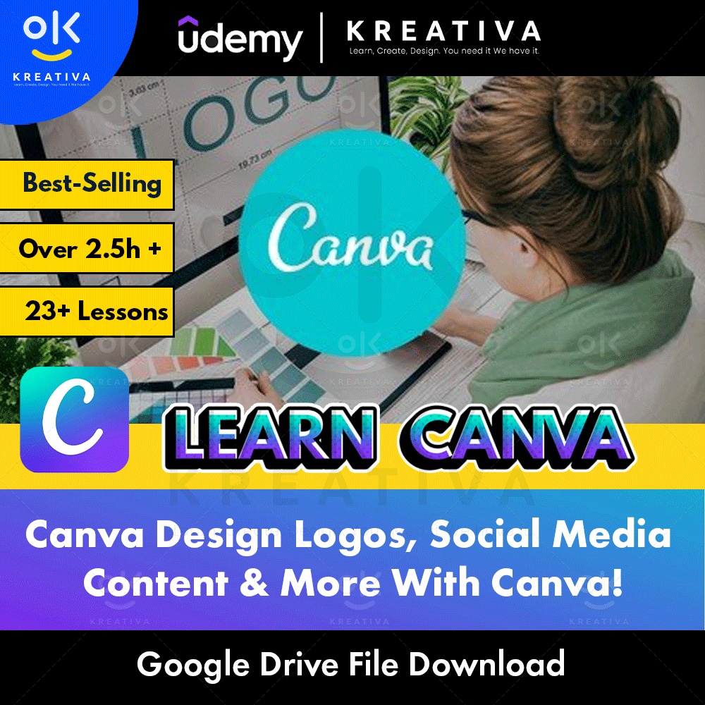 Video Course - Canva Design Logos, Social Media Content & More With Canva! | Learn Canva Course