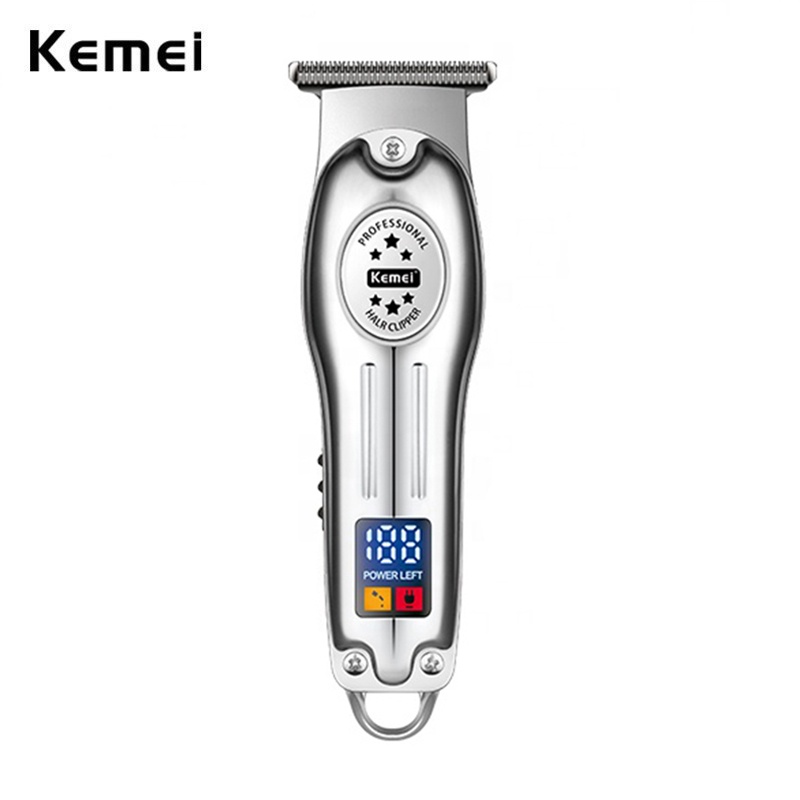 Kemei Vintage 0mm USB Electric Cordless Hair Cutting Machine Rechargeable Clipper For Man Beard Trimmer Barber Professional