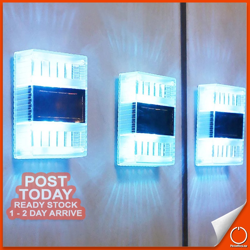Waterproof Up Down Duo Side 6 LED Solar Light Outdoor Lighting Wall Fence Security Lamp Lampu Dinding 太阳能壁灯