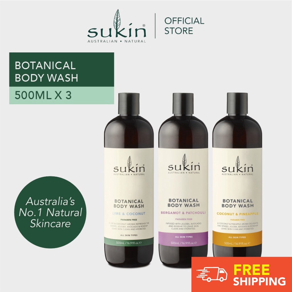 Sukin Lime&Coconut Body Wash 500ML + Sukin Pineapple&Coconut Body Wash