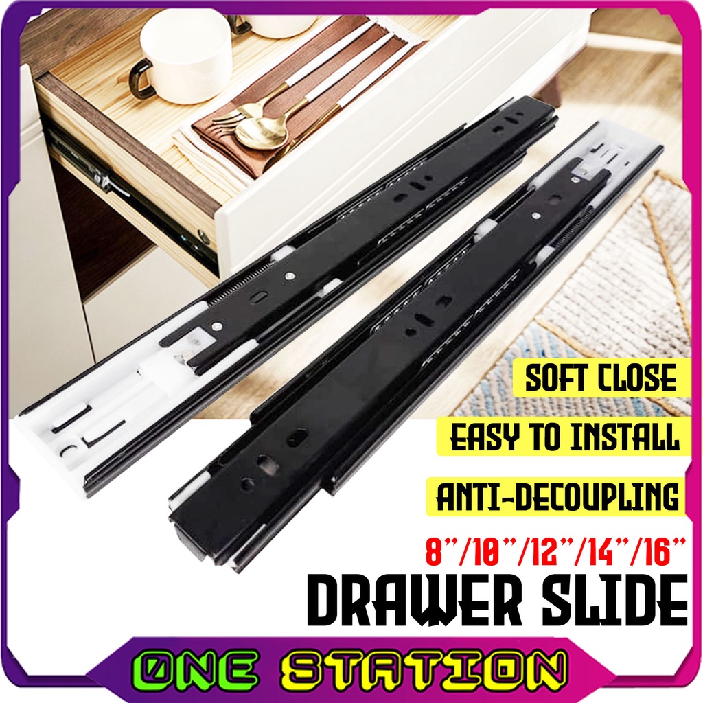 Cabinet Drawer Slide Soft Close Drawer Rail Drawer Slide Heavy Duty ...