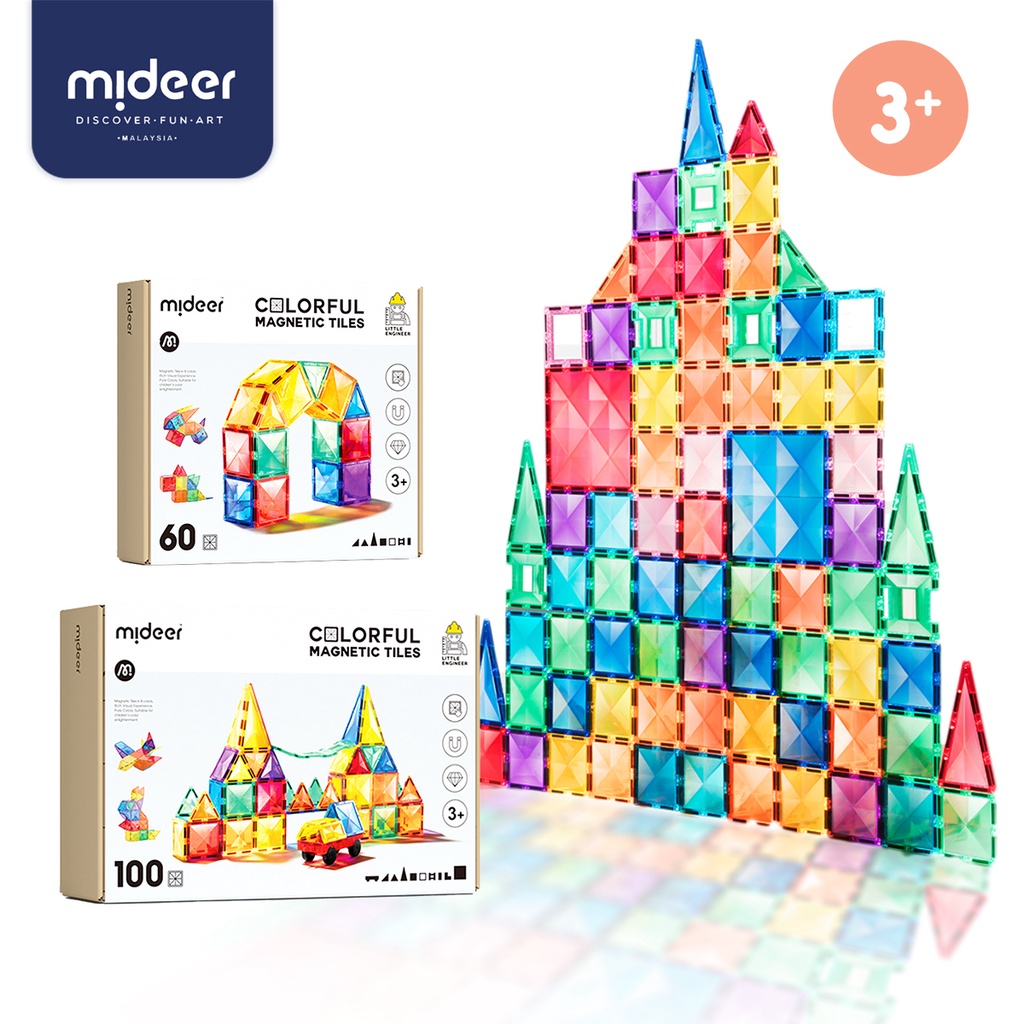 Mideer Colorful Tiles (60 Pcs/100 Pcs/Marble Run 100 Pcs
