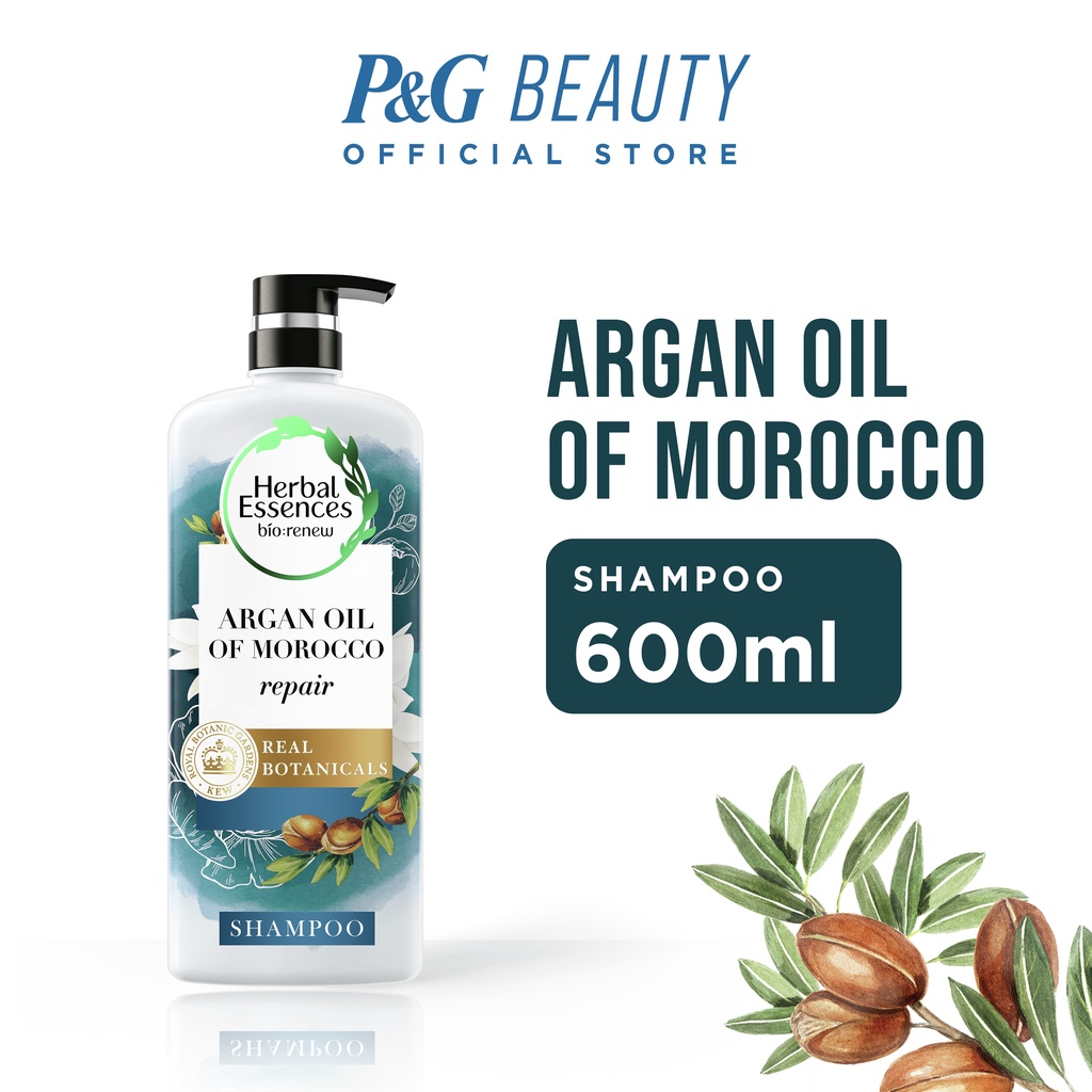 Herbal Essences Bio Renew Argan Oil of Morocco Repair 90 Natural Origin Shampoo 600ML Shopee