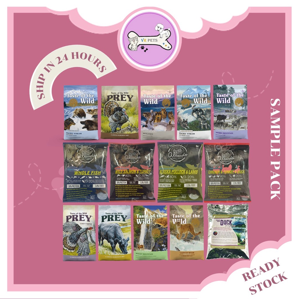 FREE GIFT ONLY Sample Pack Dog & Cat Food Random Flavor (Allando