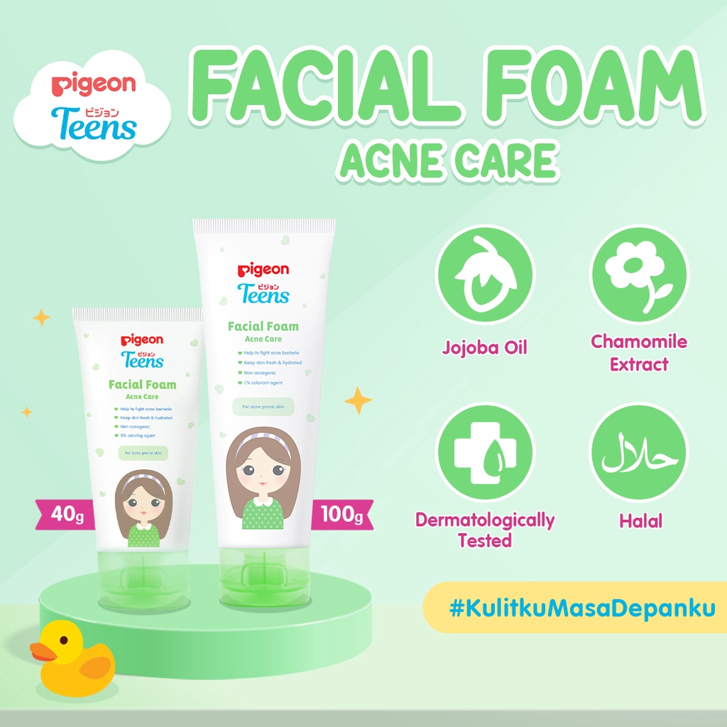 Pigeon Teens Facial Foam Acne Care 40g Shopee Malaysia