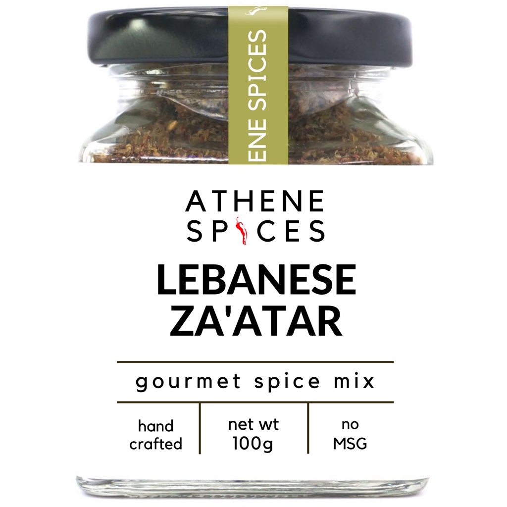 Lebanese Za'atar Gourmet Spice Dip & Seasoning ǀ Herbs Spices ǀ Keto • Vegan ǀ Ethnic ǀ No-MSG ǀ Rempah Zaatar & Sumac