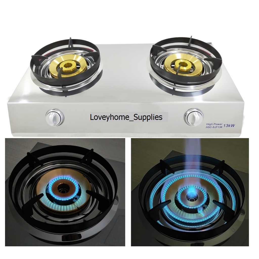 Double Burner Commercial Stainless Steel High Power Double Gas Stove