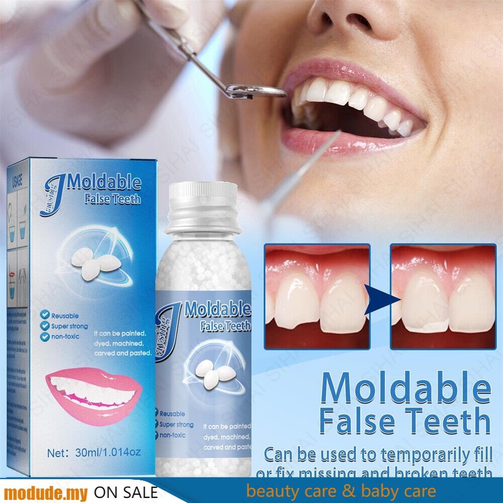 [Ready Stock] MODUDE ® 30ML Safety DIY Shapeable Gutta-percha Temporary Supplement To Repair Broken Teeth and Missing Teeth Also Suitable for All Kinds of Role-playing Gutta-percha