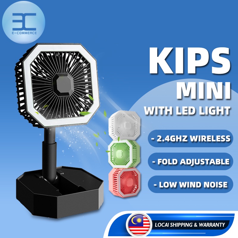 [LATEST] Kipas Mini USB Fan With LED Light Mini Fan Rechargeable Portable Adjustable Cooling Fan Desktop Fan 風扇