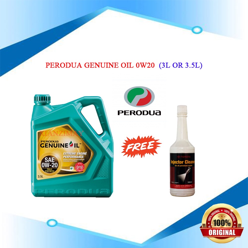 Original Perodua Engine Oil 0w20 3.5L/3L Fully Axia/Bezza/New Myvi