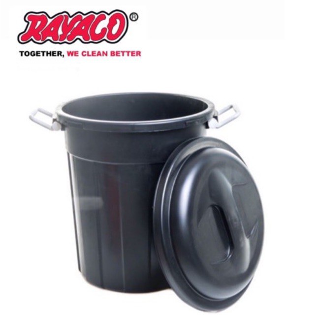 Rayaco 12 Gallon Dustbin/Tong Sampah Plastic Trash Bin with Handles