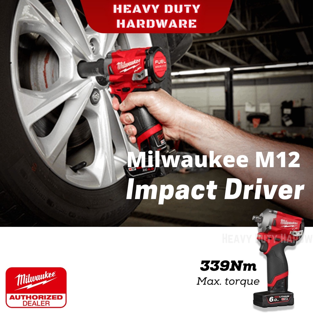 MILWAUKEE M12 Stubby Milwaukee Impact Wrench Cordless Right Angle