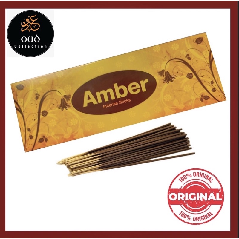 AMBER INCENSE STICK (1 BOX X 6 PEAK =120 STICKS) HALAL