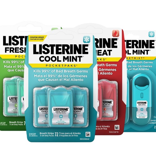 Listerine Cool Mint Pocketmist Pocketpaks Oral Care Mist for Fresh ...