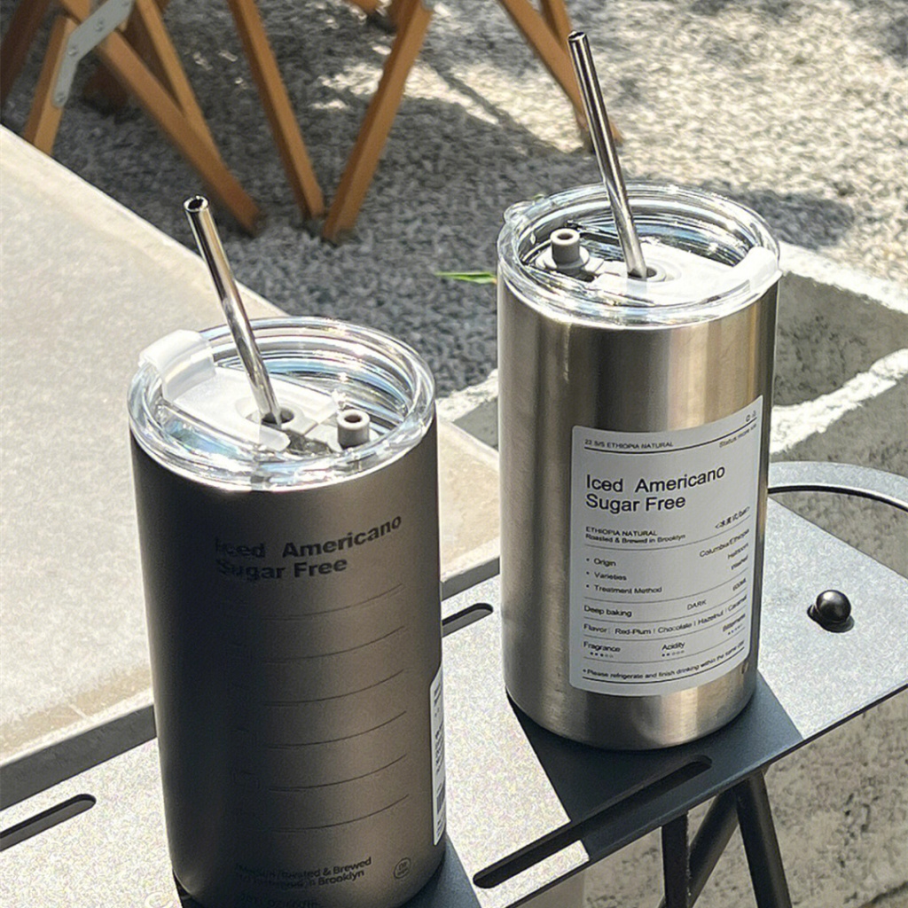600ml ice coffee Industrial Style Stainless Steel Handy Cup Car