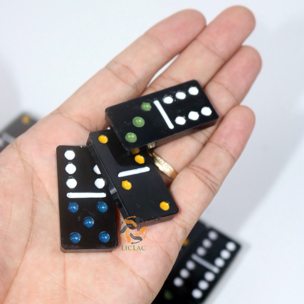 Premium Durable Domino 28 Black Chess Toy Set Safe Meticulous Plastic Pieces game Board LICLAC - Image 3