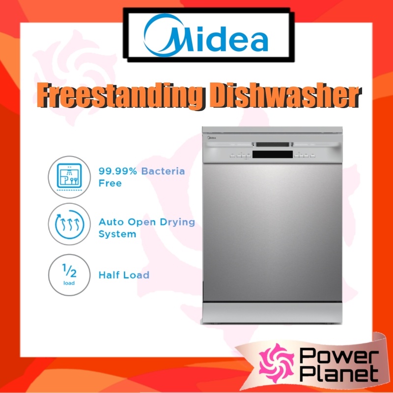 Midea Freestanding Dishwasher WQP12-7635Q / WQP127635Q (Stainless Steel)