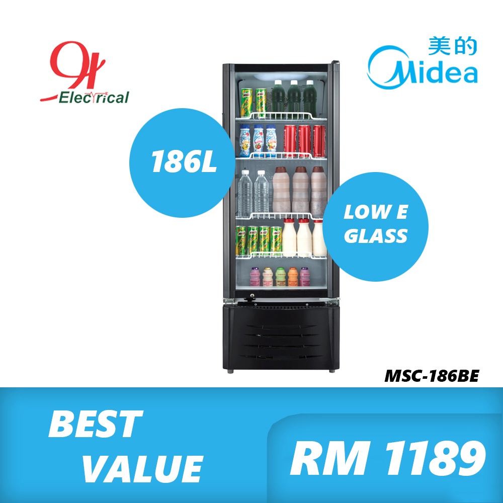 MIDEA 186L SHOWCASE CHILLER MSC-186BE