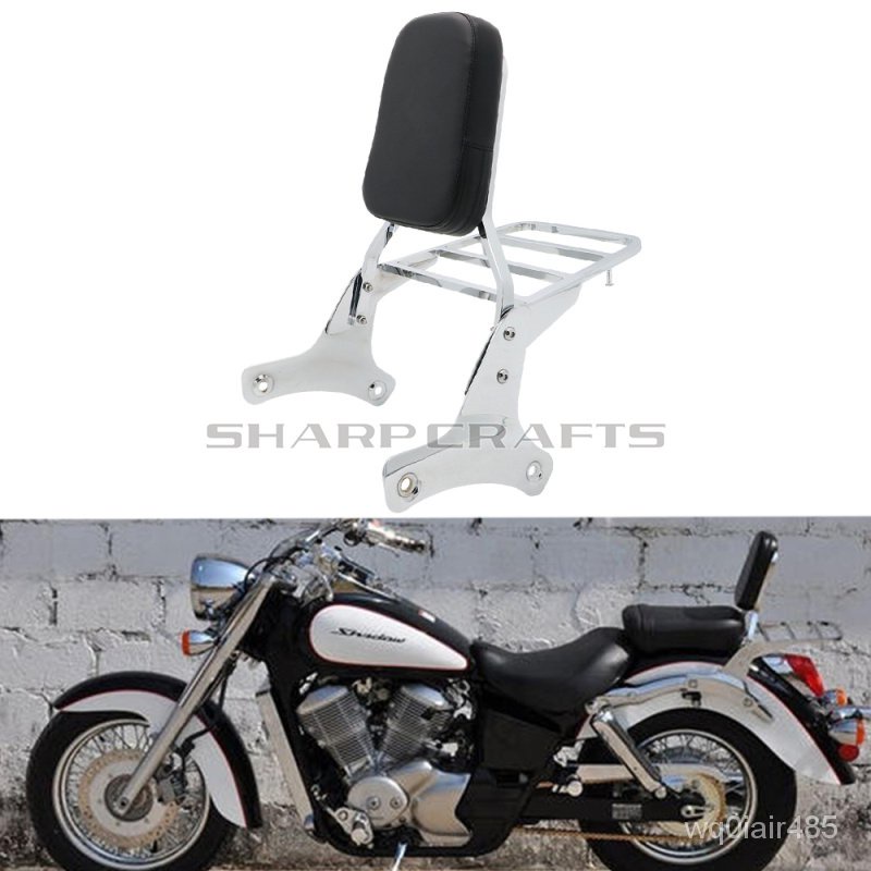 Motorcycle Rear Sissy Bar Luggage Rack – Chrome, For Honda Shadow
