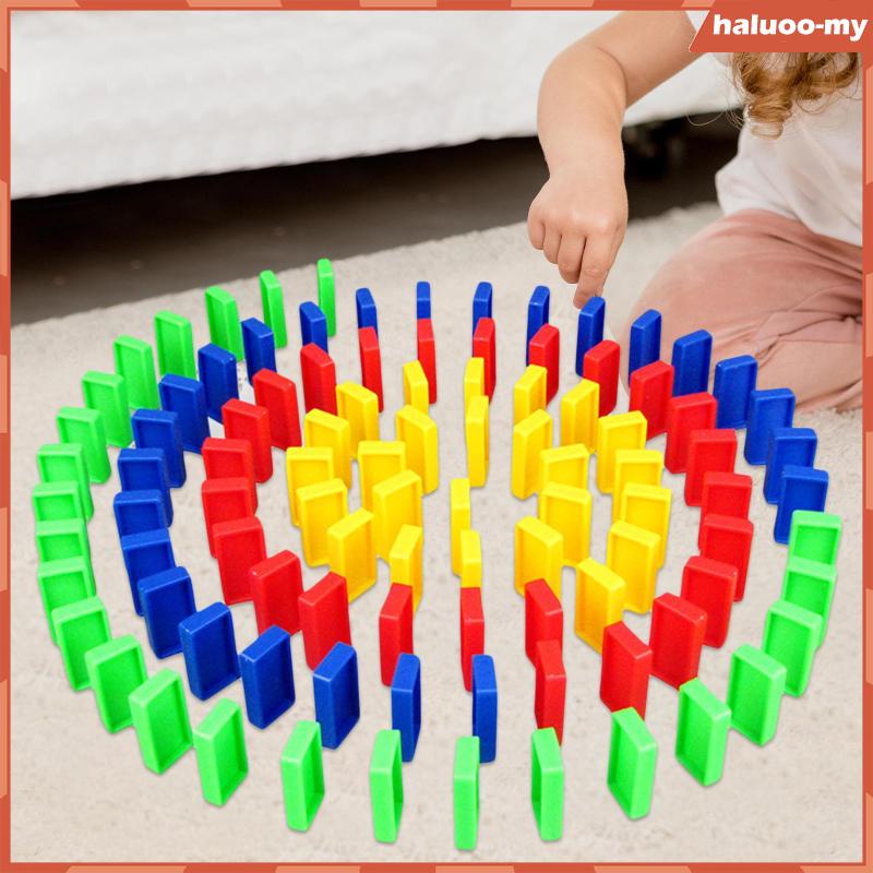 Premium Reliable 100 Pieces Colorful Dominoes Blocks Stacking Game Educational Play Toy Family Games Toddler Children... - Image 4
