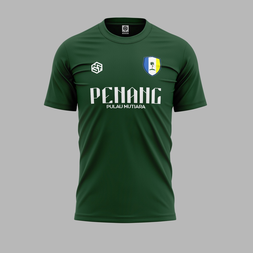 [READY STOCK] Pulau Pinang Pulau Mutiara Jersi Green/White - Jersey Roundneck