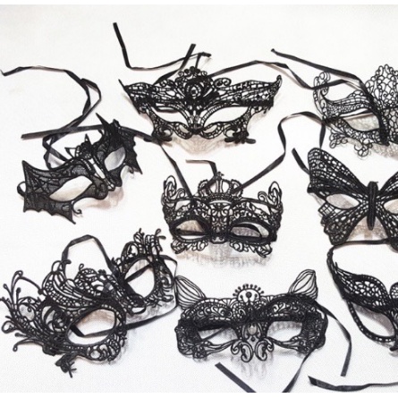 Venetian Carnival Black Lace Masks Halloween Party Masks Masquerade ...