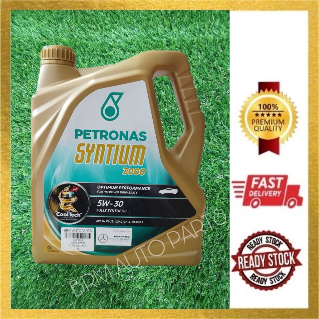 PETRONAS SYNTIUM 3000 5W30 FULLY SYNTHETIC 4L MINYAK HITAM KERETA