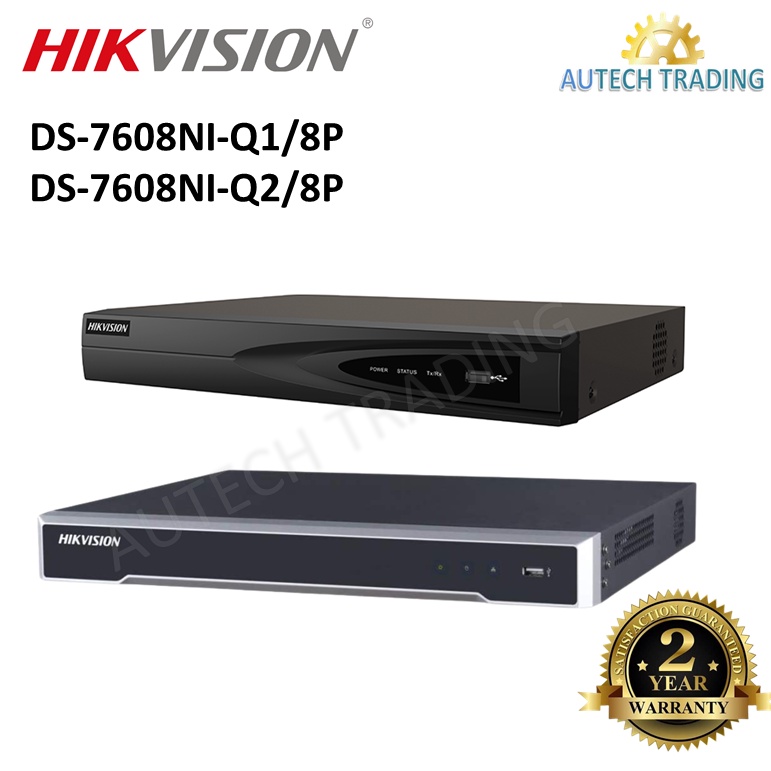 HIKVISION DS-7608NI-Q2/8P 8 CHANNEL RECORDER NVR DS-7608NI-Q1/8P 8mp 4k ...