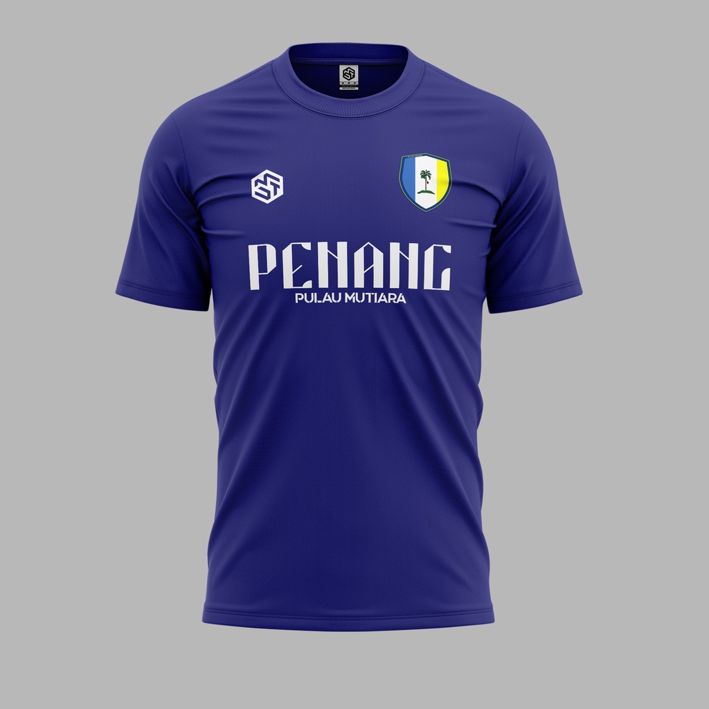 [READY STOCK] Pulau Pinang Pulau Mutiara Jersi Navy/White - Jersey Roundneck