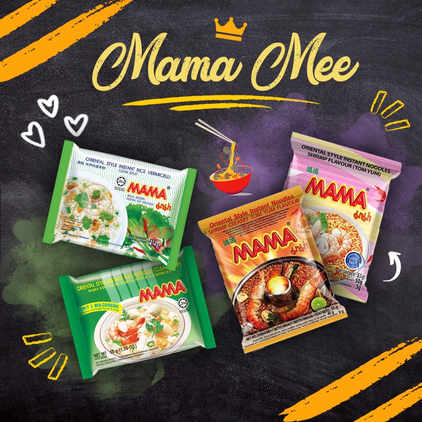 Mama Mee Instant Noodles Thailand Mama Mee 4 Flavour Shopee