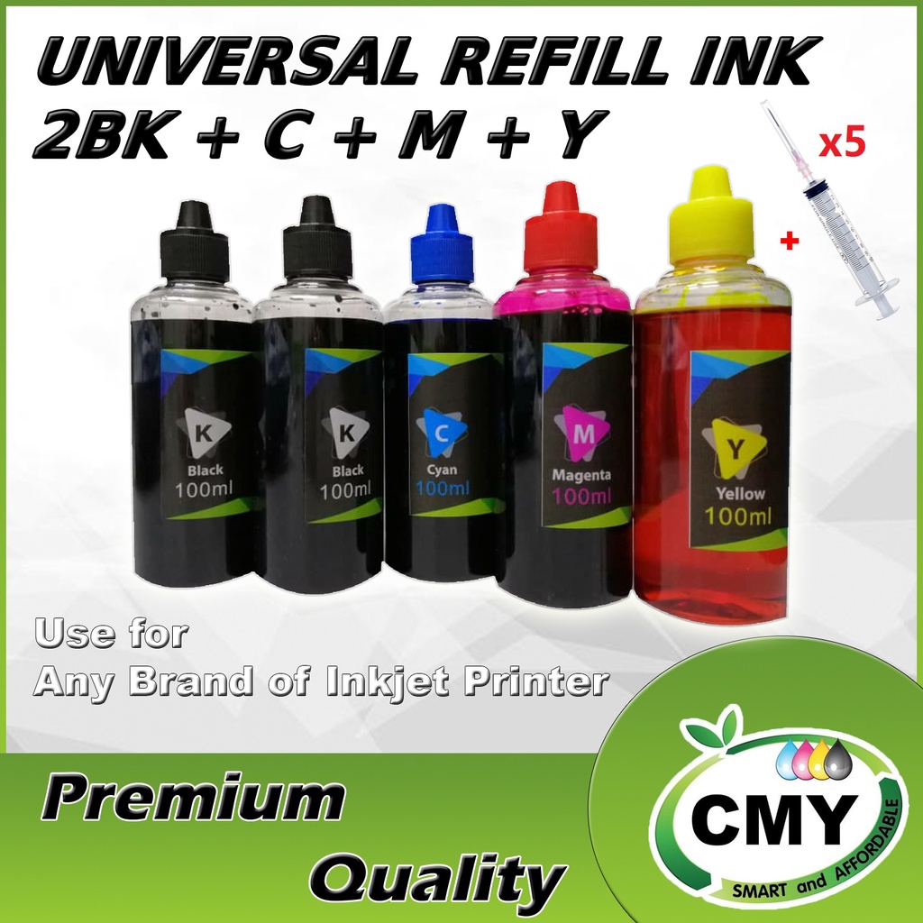 Cmy Ink Universal Refill Ink Refill Dye Ink Black Cyan Magenta Yellow 100ml For Any Epson 7418