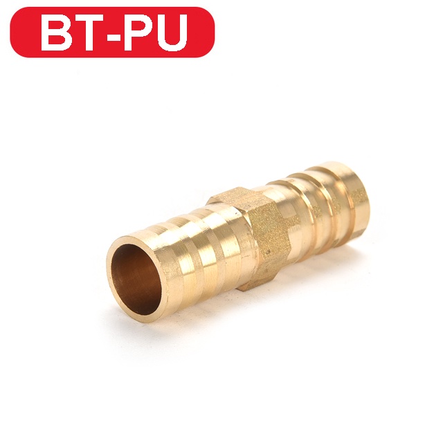 Durable Brass Material Zmaoyun-Brass Hose Connector 4mm 5mm 6mm 8mm 10mm 12mm 14mm 16mm 18mm 20mm 2 Way Straight Hose Barb Brass Pipe Fitting Reducer Coupler Connector Color : 10 18mm 