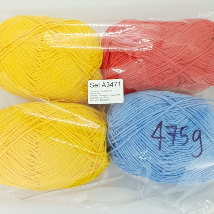 Milk Cotton Series MCS Clearance / Reject yarns (4 balls per pack) Benang Kait Shopee Malaysia
