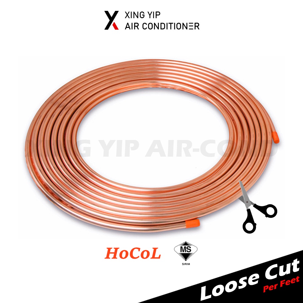 [Loose Cut / Feet] 100 Pure Copper Pipe / Copper Tube / Air Cond Pipe