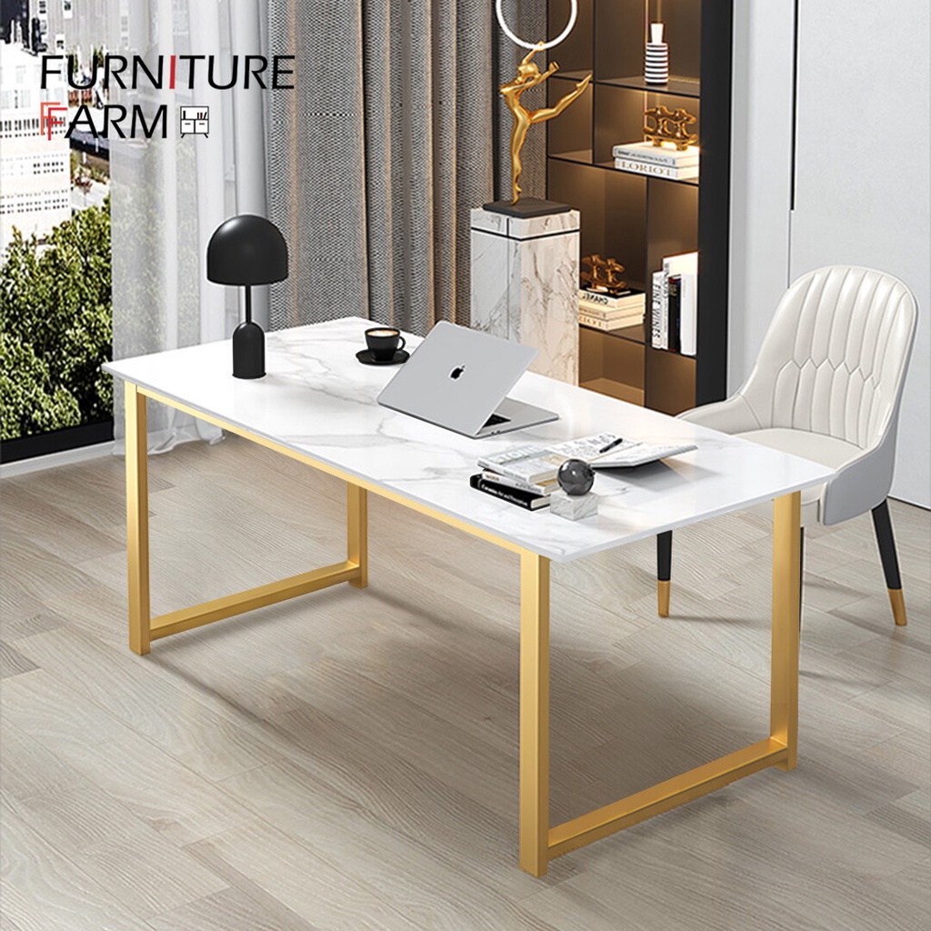 FF DeLancy Marble Texture Study Table/ Working OFFice Table/Writing
