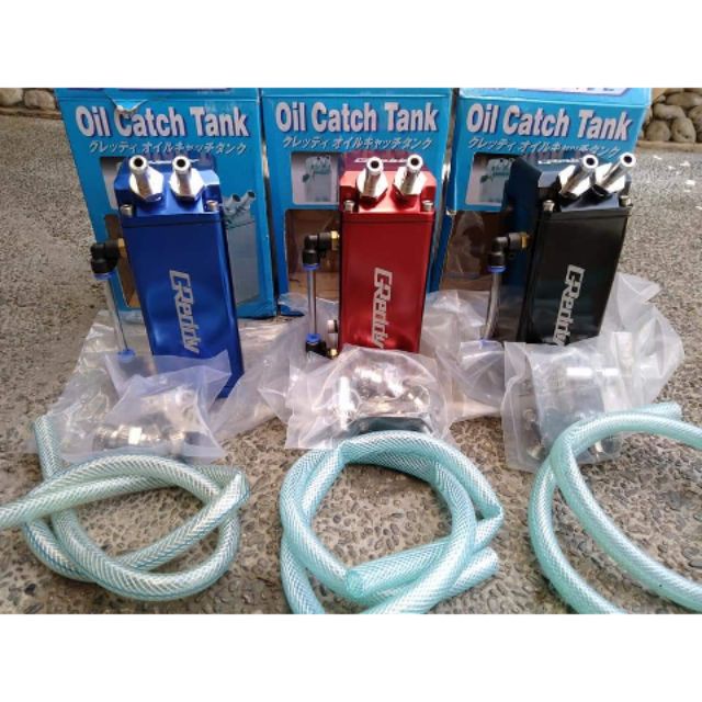 Greddy oil catch tank Universal Aluminum Alloy Reservoir Oil Catch Tank