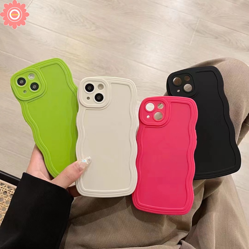 Solid Candy Color Case Realme Note 50 C53 C55 10 C15 C35 C30 8i 8 8pro C33 7 9 9pro+ 7i C25s C25Y C11 C12 C25 C21Y C20 C11 2021 C3 9i 6i 5i 5 5s C1 C2 Luxury Simple Wave Edge Cover