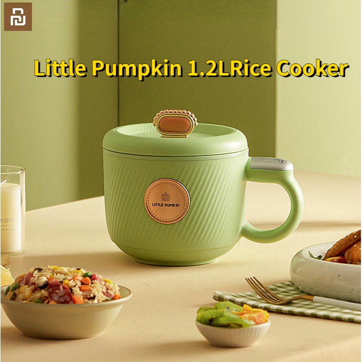 Little Pumpkin Small Rice Cooker 1.2L Automatic mini electric cooker D3 Soup Pot Mini hot pot electric cooking pot Steamer Egg Cooker Multifunction stew pot Steamer Portable Pot Multifunction cooking pot gift periuk nasi elektrik