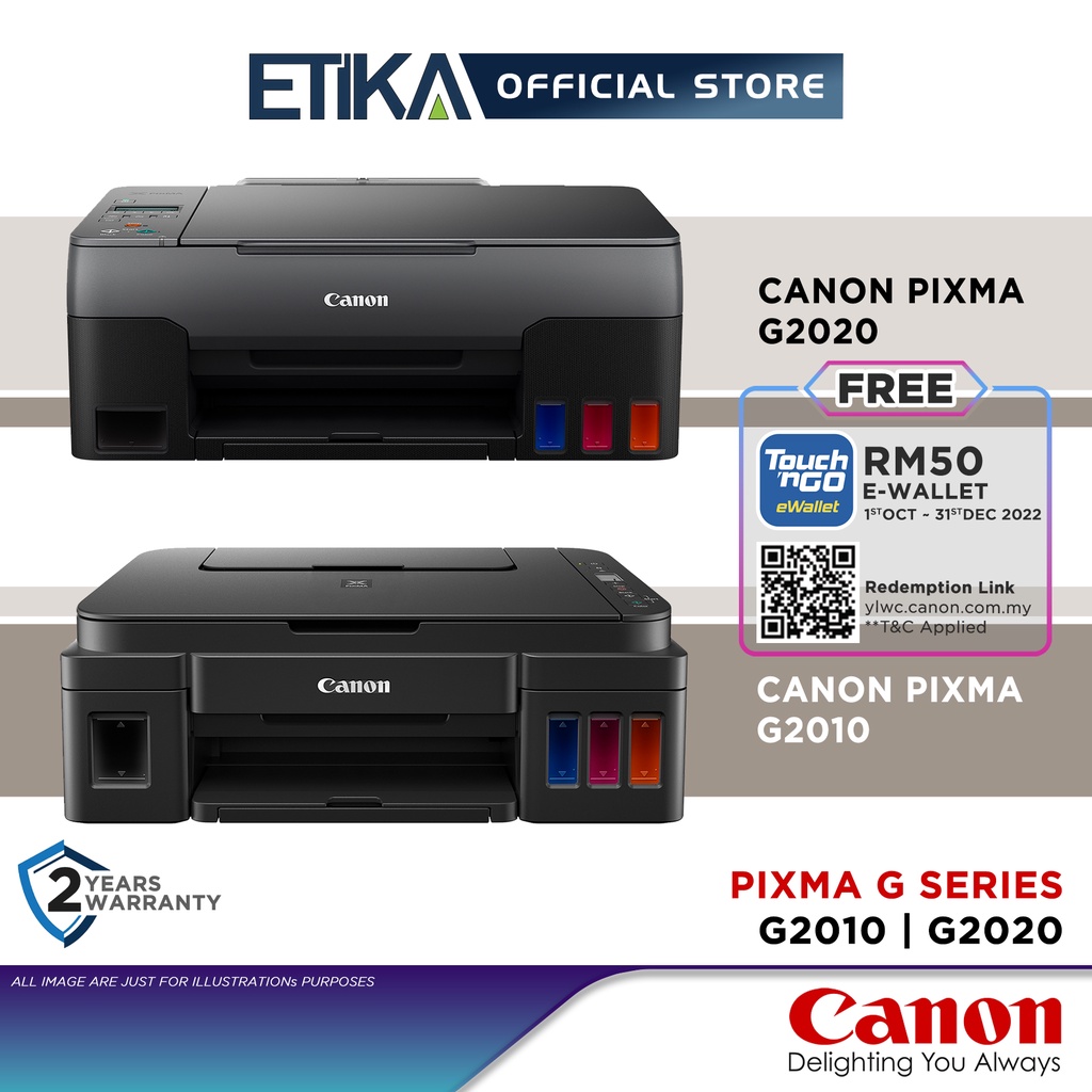 Canon PiXMA G2010 G2020 AiO Refillable Ink Tank AllInOne Printer