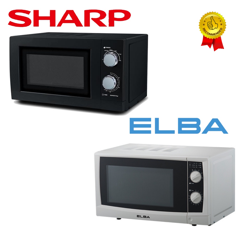 Sharp R219ES & R219EK Microwave Oven 20L / R239EK 23L Digital Control / Elba EMO-F2074 Microwave Oven 20L