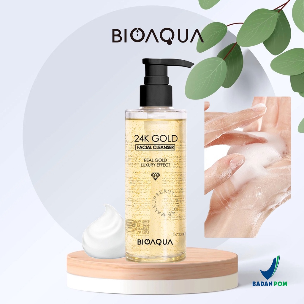Bioaqua 24K Gold Gentle Cleanser Facial Wash 200ml Shopee Malaysia