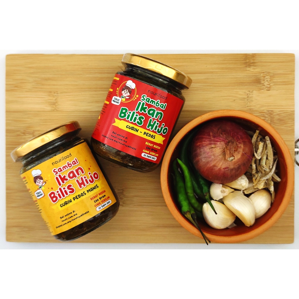 Beli 2 Sambal Ikan Bilis Hijo Gurih Pedas Pedas Manis Nourifood 200g