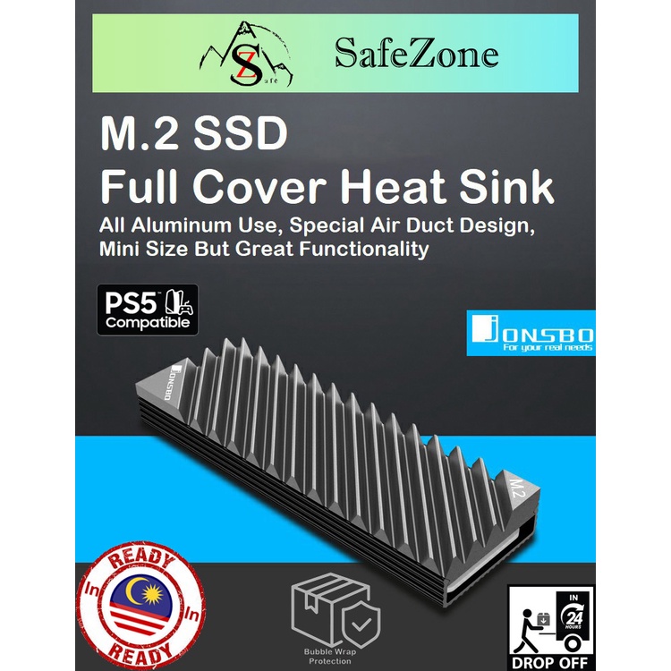 Jonsbo M.2 SSD Heatsink Cooler For PS5 / PC, NVMe M.2 2280 SSD Full