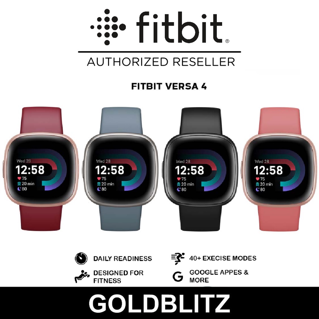 Fitbit Versa 4 [Smartwatch] GPS AMOLED Heart Rate Music NFC Bluetooth