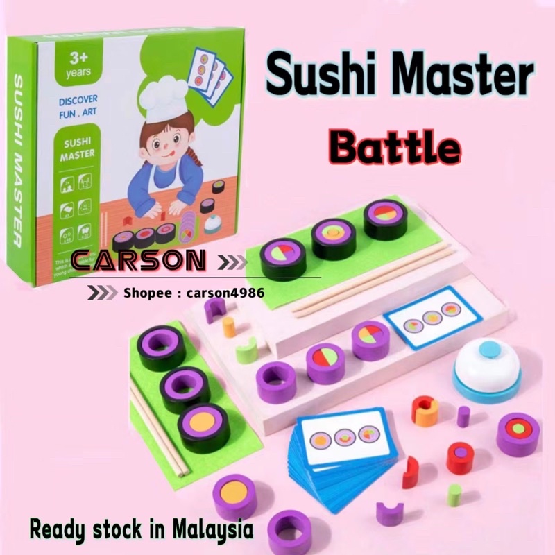 Sushi master battle making sushi challenge interactive family party gathering early education boardgame