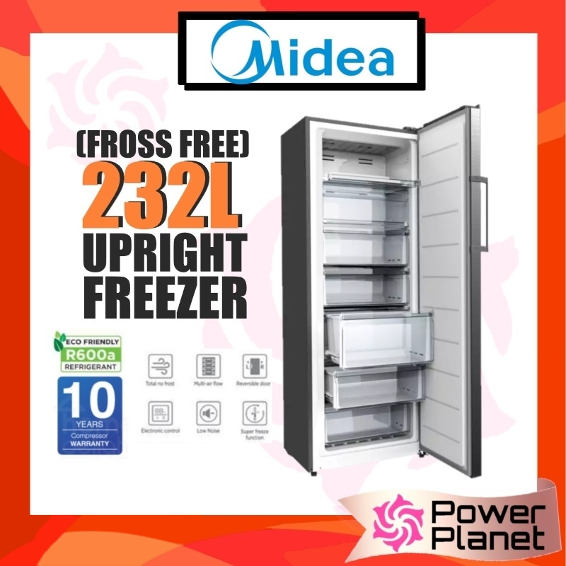 Midea Frost Free Muf307ss 232l Upright Freezer Muf 307ss New Peti