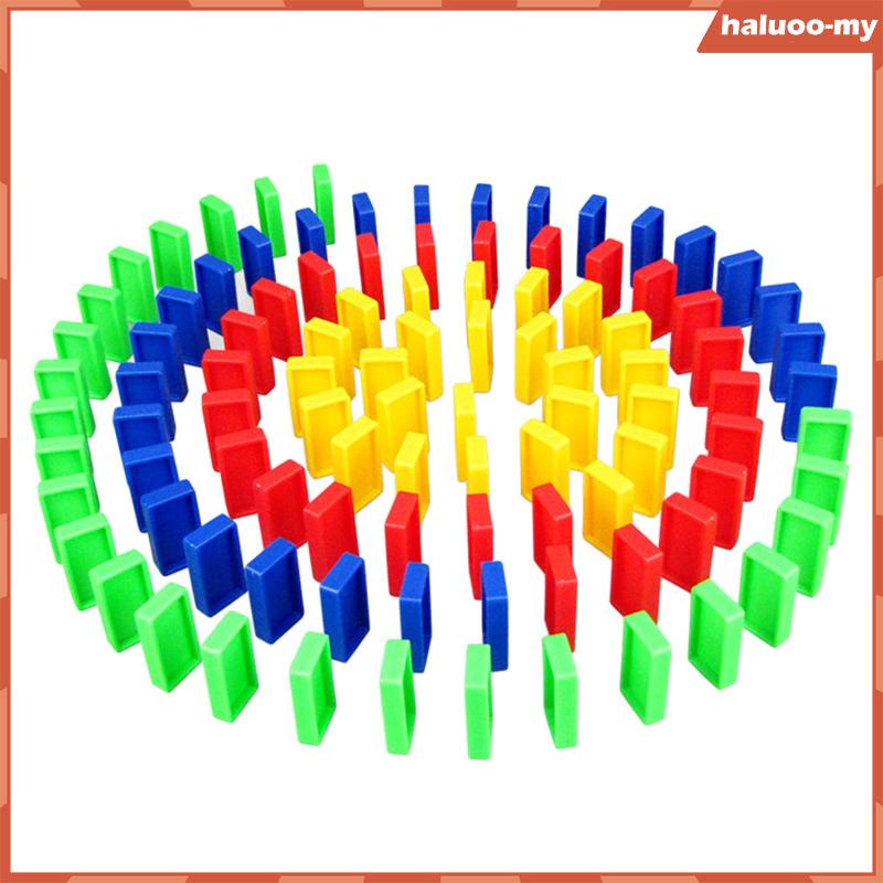 Premium Reliable 100 Pieces Colorful Dominoes Blocks Stacking Game Educational Play Toy Family Games Toddler Children... - Image 2